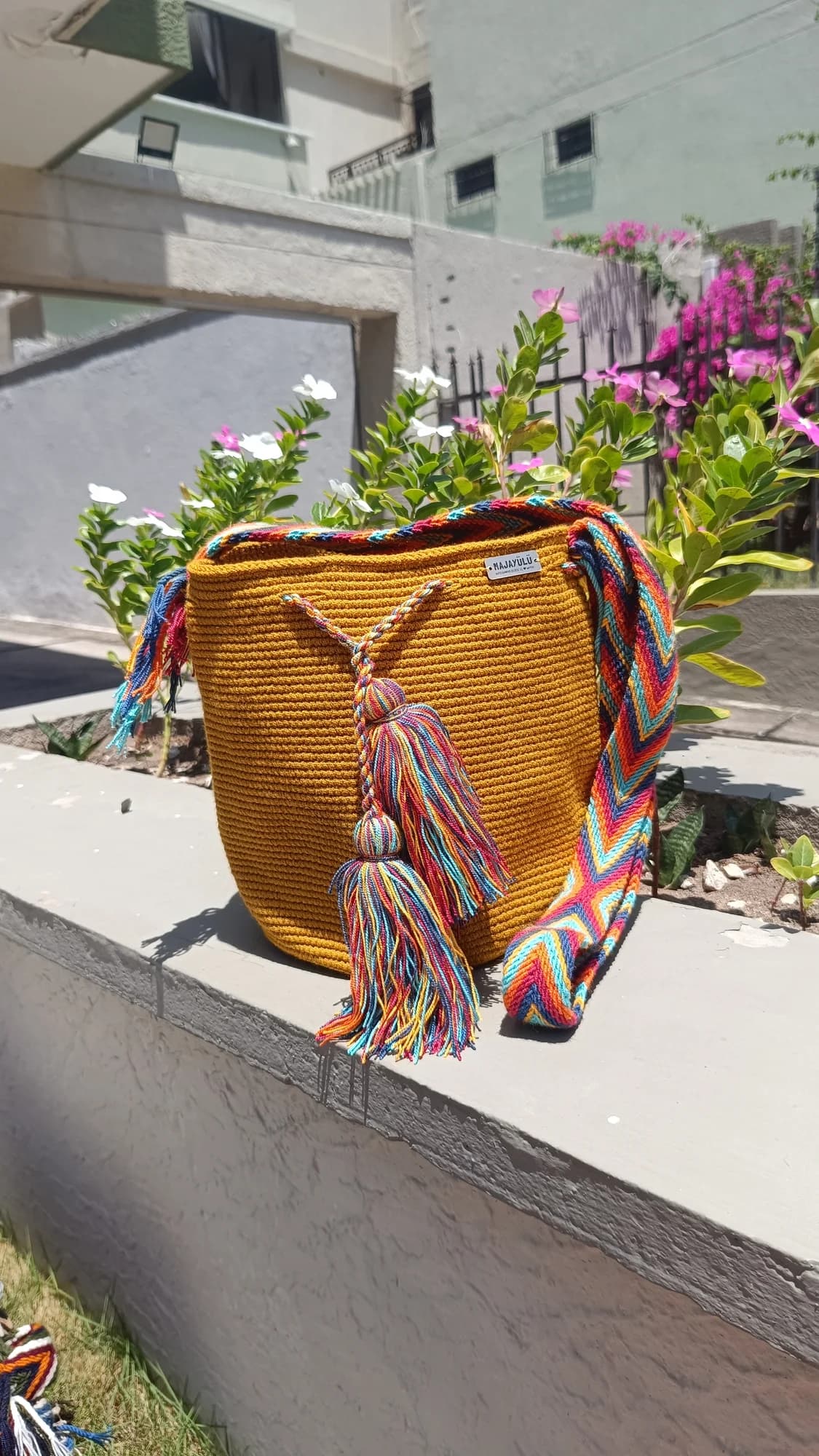 Mochila mediana unicolor