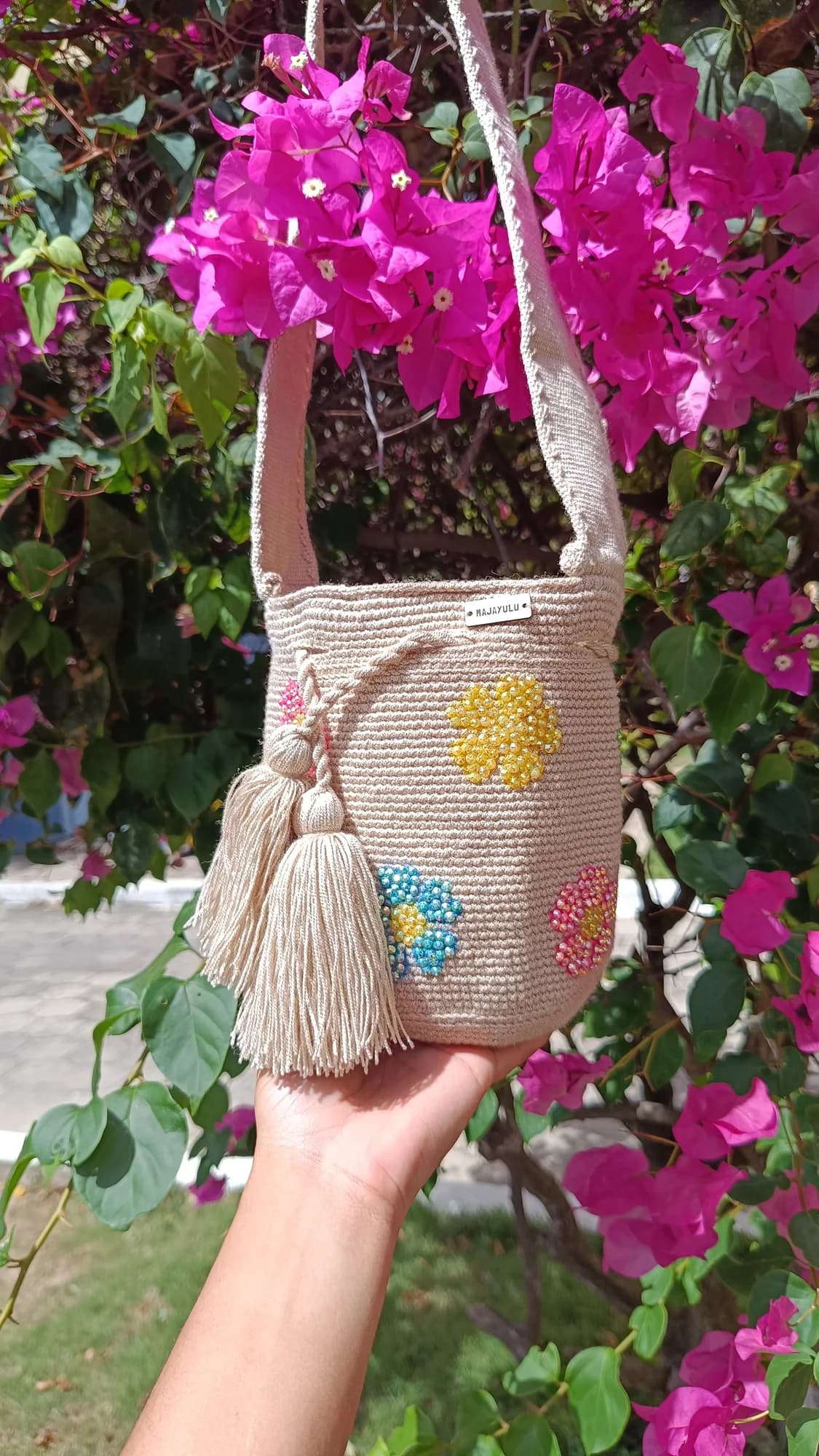 Mochila flores y mariposas