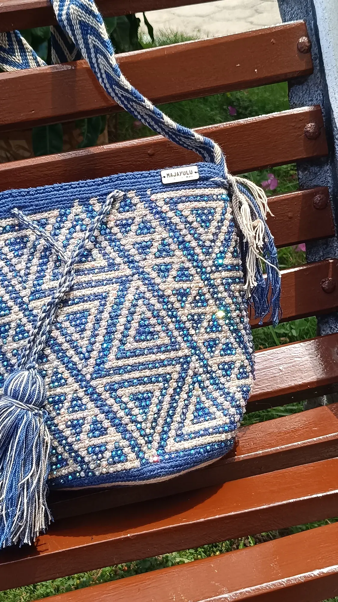 Mochila mediana piedras · 007 azul rey